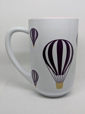 RARE Vintage 2015 DAVIDsTEA Hot Air Balloon Nordic Ceramic Tea Mug 16oz